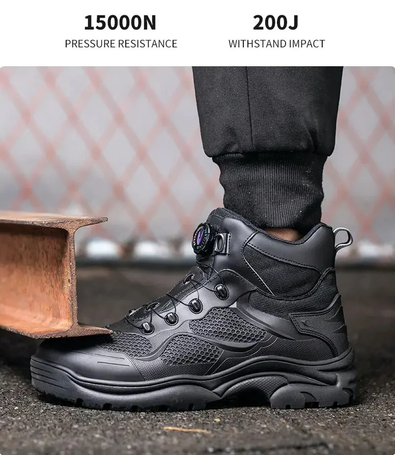 WS 107: Rotating Button Protective Safety Work Shoes