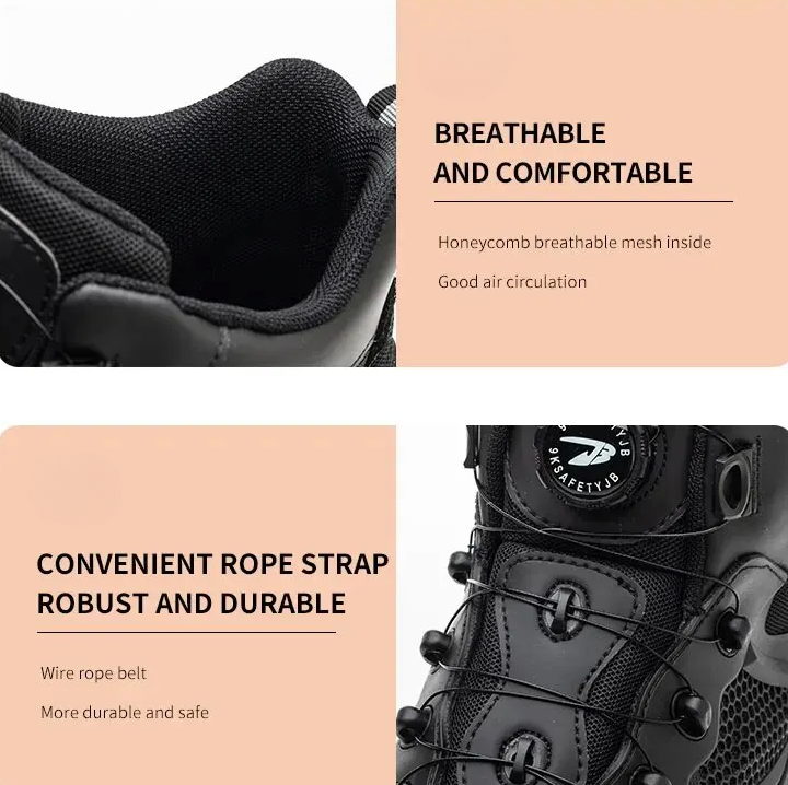 WS 107: Rotating Button Protective Safety Work Shoes