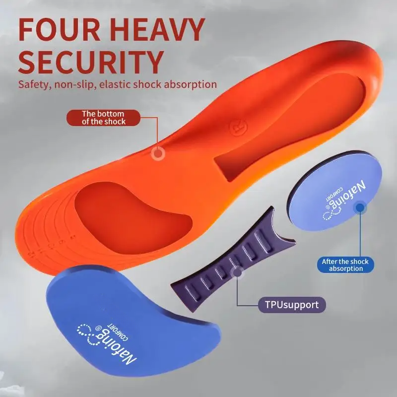 INS 100: Shock Absorbing Breathable Cushion Sport Insoles for Shoes