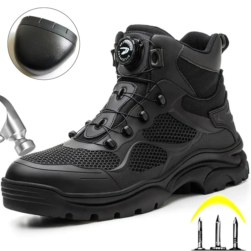 WS 107: Rotating Button Protective Safety Work Shoes