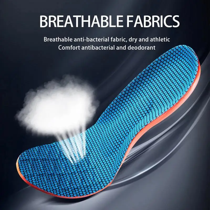 INS 100: Shock Absorbing Breathable Cushion Sport Insoles for Shoes