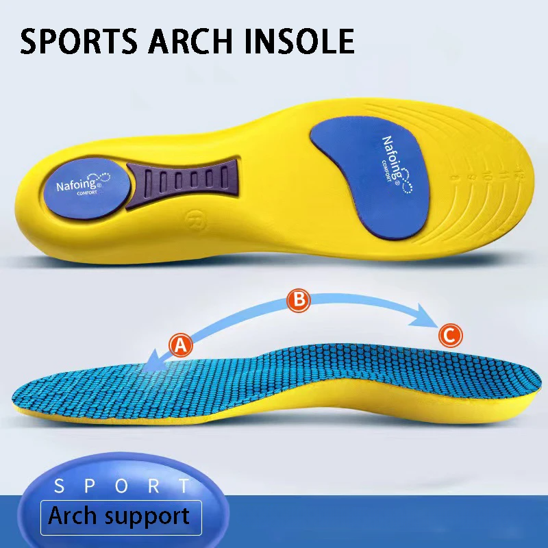 INS 100: Shock Absorbing Breathable Cushion Sport Insoles for Shoes