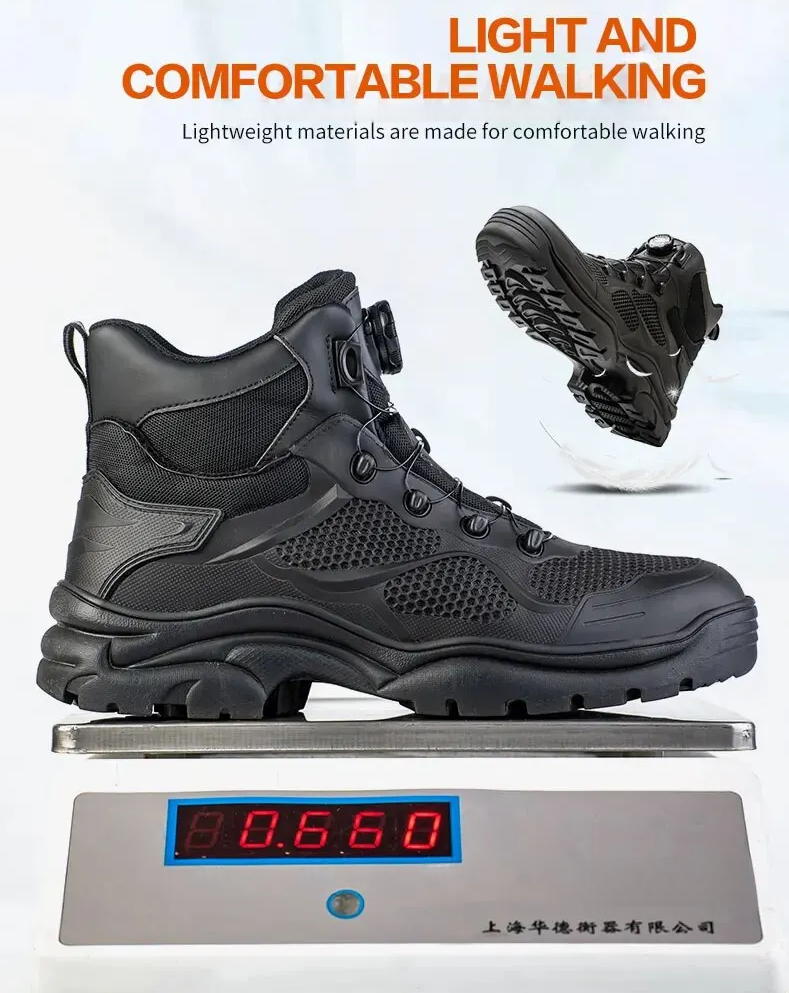 WS 107: Rotating Button Protective Safety Work Shoes