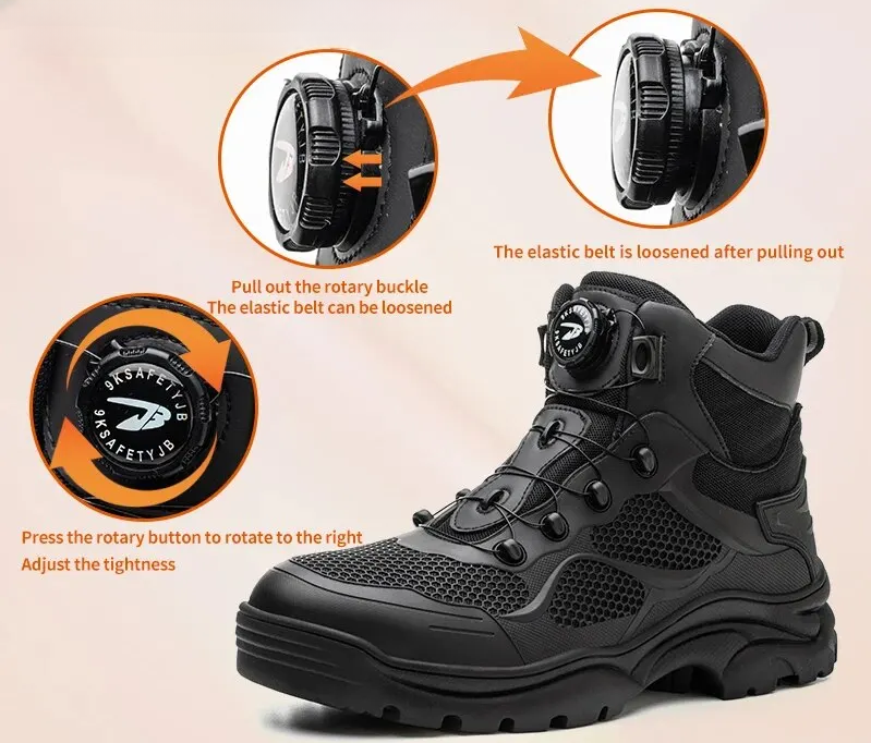 WS 107: Rotating Button Protective Safety Work Shoes